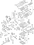 Genuine Audi Engine Crankshaft Main Bearing 06E-105-591-AB-BLA. Fixed Price $64.40.