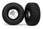 Traxxas 6873 Bf Goodrich T/a KM2 Tires And Satin Chrome Wheels For Slash 2WD Rea. Fixed Price $21.95.