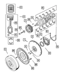 Genuine Mopar Crankshaft Bearing 4741492. Fixed Price $19.84.