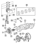 Genuine Mopar Crankshaft Bearing 5102128AA. Fixed Price $69.30.