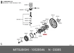 Genuine Oe Bearing Crankshaft Lower 1052B546 For Mitsubishi 1052-B546. Fixed Price $5.08.