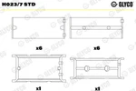 Glyco Main Bearings Crankshaft H023/7 Std. Fixed Price $109.50.