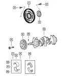 Genuine Mopar Crankshaft Bearing Kit 68002265AA. Fixed Price $6.24.