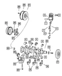 Genuine Mopar Connecting Rod Bearing 4397659AB. Fixed Price $36.62.
