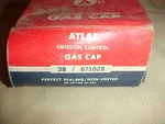 Vintage N.o.s. Atlas #28 Non-vented Gas Cap 671028 Black Center. Fixed Price $15.00.