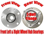Ap New Front Wheel Hub Bearings For Volkswagen Eos Golf With 3 Bolt Flange 07-16. Fixed Price $149.00.