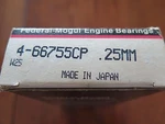 Engine Connecting Rod Bearing Set Federal Mogul 4-66755CP .25MM Nos (7C1-1). Fixed Price $19.00.