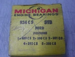 Michigan 934CS Camshaft Bearing Set 1958-1978 Ford 332-428 Fe-series V8 Nos. Fixed Price $45.95.