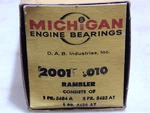 Main Bearing Set +010 Oversize Rambler, Nash 1941-1962 172.6,184,195.6, Ci Cyl. Fixed Price $64.00.