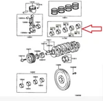 Toyota Altezza MT6 SXE10 Bearing, Crankshaft Mark 1, NO.1 Set 11701-88570-01. Fixed Price $195.14.
