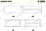 Glyco H016/5 Std Crankshaft Bearing For Ginetta, Volvo. Fixed Price $90.00.