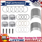 Engine Pistons W/rings &main Rod Bearings For Toyota Camry RAV4 Lexus 2.4L 2AZFE. Fixed Price $159.95.