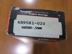 Itm Engine Rod Bearing Set 4B9581 .020 (6D4-1). Fixed Price $19.00.