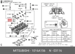 Genuine Oe Crankshaft Bearings 1016A156 For Mitsubishi 1016-A156. Fixed Price $6.23.