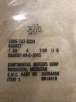 Continental Motors Corperation Head Gasket R600A-459 2805-737-5224. Fixed Price $75.00.
