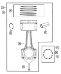 Genuine Mopar Connecting Rod Bearing 5184111AF. Fixed Price $16.19.