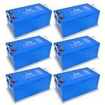 6PC Fullriver Group 8D 12V 260AH Agm Sealed Lead Acid Battery DC260-12. Fixed Price $8338.40.