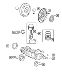 Genuine Mopar Connecting Rod Bearing Package 4397722. Fixed Price $18.45.