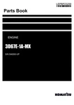 Komatsu 3D67E-1A-MX Engine Parts Catalog Manual Sn 5A6263-UP. Fixed Price $149.00.