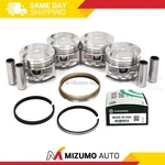 Pistons W/ Rings Fit Acura Integra Honda Zc P29 1.6 Liter D16A1. Fixed Price $220.95.