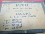 Jaguar Mkv Engine Main Bearings .010 Vintage Nos Glacier M7071 Vandervell VP363. Fixed Price $585.65.