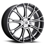 Mounted - Konig Swurve 19X9.5 5X114.3 ET25 Black Face Machined Undercut. Fixed Price $125.00.