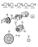 Genuine Mopar Engine Crankshaft Main Bearing 4884921AA. Fixed Price $19.94.