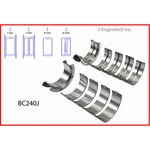 Enginetech Crankshaft Main Bearing Set BC240J010; .010 In. Ford 221-302 Sbf. Fixed Price $36.04.