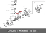 Genuine Oe Plate Crankshaft Thrust MN195583 For Mitsubishi MN19-5583. Fixed Price $21.26.