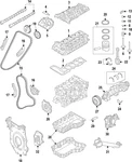 Genuine Audi Main Bearings 07K-105-591-J-BLA. Fixed Price $88.46.