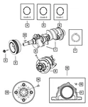Genuine Mopar Crankshaft Bearing Kit 68102977AB. Fixed Price $23.43.