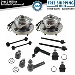 12 Piece Steering & Suspension Kit Wheel Bearings Tie Rods Ball Joints End Links. Fixed Price $184.13.
