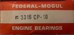 Federal Mogul Engine Main Bearing 3316,CP-10. Fixed Price $20.00.