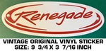 Renegade - Vintage Original Decal Sticker. Fixed Price $7.94.