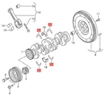 Genuine Set Of Thrust Washers Bearing 1-3.5 Upper Lower 026198421. Fixed Price $40.89.