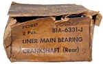 Ford Flathead V8 Rear Main Bearing Set 81A-6331-J Nos Oem Usa. Fixed Price $34.88.