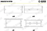 Crankshaft Bearing Glyco H023/5 Std. Fixed Price $77.23.