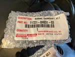 Genuine Toyota Crankshaft Bearing 11721-0H031-03 For 2AZFE. Fixed Price $9.99.