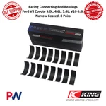 King Racing Connecting Rod Bearings Ford V8 Coyote 5.0L 4.6L, 5.4L, V10 6.8L. Fixed Price $174.97.