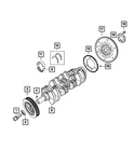 Genuine Mopar Crankshaft Upper Bearing 5047710AA. Fixed Price $9.13.