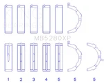 King Engine MB5280XP Stdx Main Set Ford V8, 4.6L/5.4L Sohc. Fixed Price $142.99.