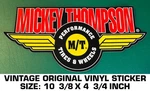 Mickey Thompson Performance Tires & Wheels-vintage Original Vinyl Decal Sticker. Fixed Price $10.18.
