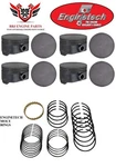 Chevrolet 4.8 5.3 Geniii Geniv 05 - 09 (8) Enginetech Flat Top Pistons Rings. Fixed Price $329.49.