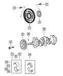 Genuine Mopar Crankshaft Bearing Package 5003965AC. Fixed Price $6.28.