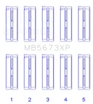King Engine MB5673XP Main Set For Honda F20C, F22C, 16V. Fixed Price $74.99.