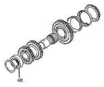 Gm Transmission Mainshaft Bearing 94249643 (#48 Illustration). Fixed Price $47.93.