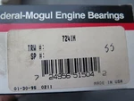Federal Mogul 7241 Main Bearings Set Nos (16C1-1). Fixed Price $39.00.