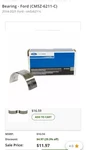 Genuine Ford Oe Bearing Connecting Rod CM5Z-6211-C. Fixed Price $9.00.