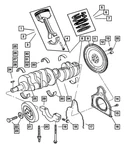 Genuine Mopar Crankshaft Thrust Bearing Package 5096023AA. Fixed Price $60.23.